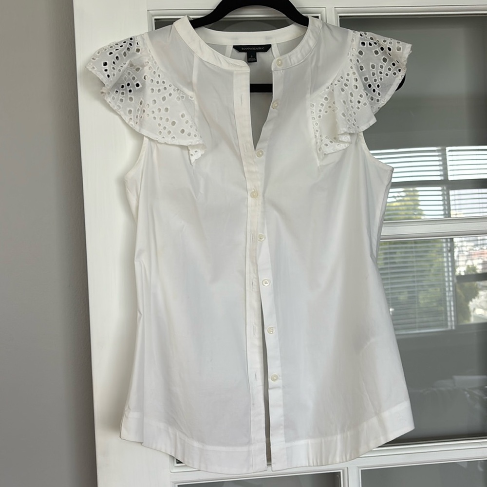 Banana Republic Flutter Sleeve Buttondown